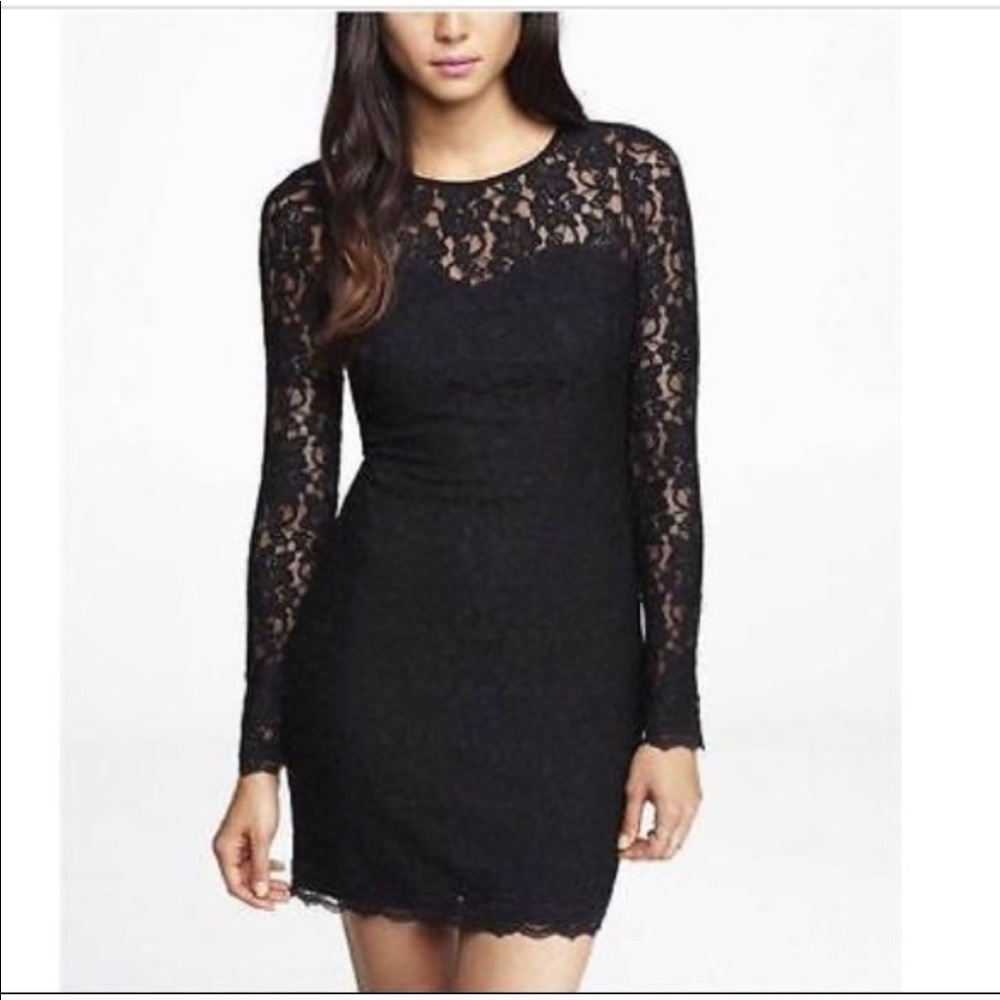 Express Black Lace Dress